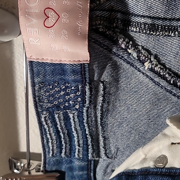 REVICE Denim Star Bohemian Hippie Retro High Rise Medium Wash Skinny Jean EUC 25 - Picture 13 of 16